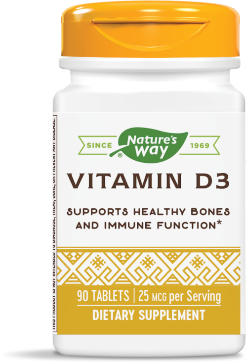 Nature's Way Vitamin D3 Витамин D3 За силен имунитет и здрави кости 1000IU 90 таблетки