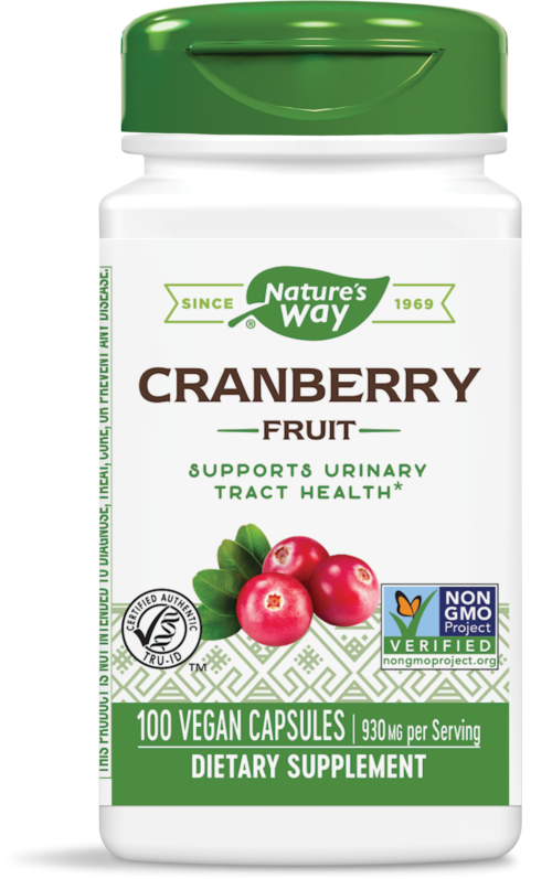 Nature's Way Cranberry Fruit Червена боровинка При проблеми с уриниране 465мг 100 капсули