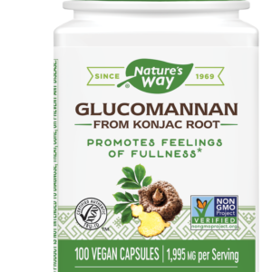 Nature's Way Glucomannan from Konjac Root Глюкоманан от корен на Конджак При затлъстяване 665 mg 100 капсули