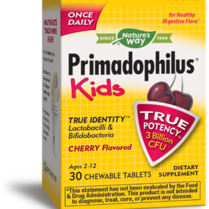 Nature's Way Primadophilus Kids Детски пробиотик за здрав стомах 30 дъвчащи таблетки