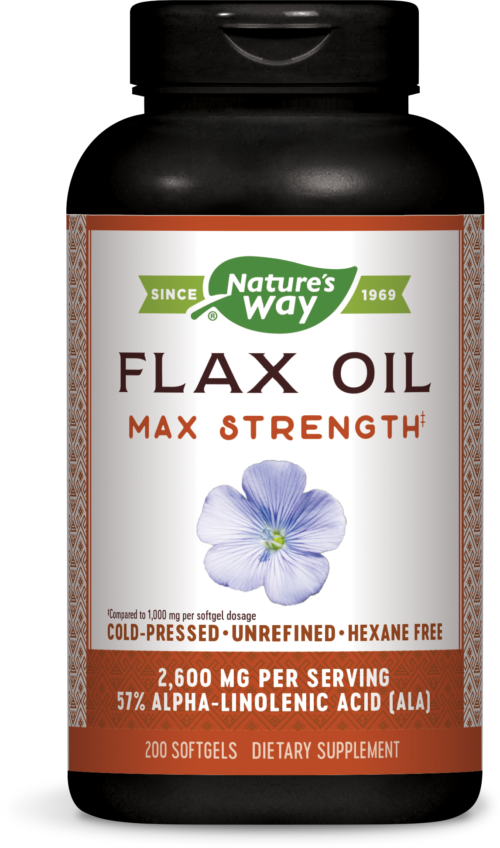 Nature's Way Flax Oil Max Strenght 57% ALA/ Ленено масло 1300 mg х 200 капсули