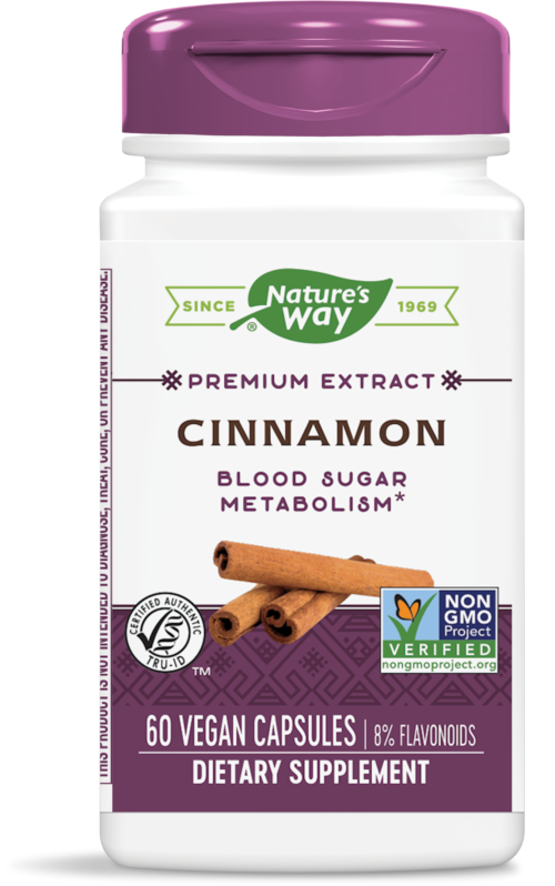 Nature's Way Cinnamon Канела за бърз метаболизъм и отслабване 500мг 60 капсули