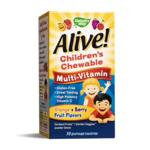 Nature's Way Alive Children's Chewable Multi-Vitamin мултивитамини за деца 30 дъвчащи таблетки