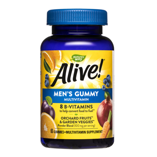 Nature's Way Alive! Men’s Gummy Complete Multivitamin Алайв! Мултивитамини за мъже 60 желирани таблетки