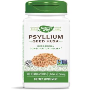 Nature's Way Psyllium Husks Псилиум Хуск за здрав стомах 525мг 180 капсули