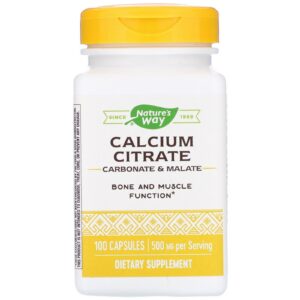 Nature's Way Calcium Citrate Kалциев цитрат При болка в ставите и костите 250мг 100 капсули
