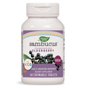 Nature's Way Sambucus Самбукус при нисък имунитет за деца 40 дъвчащи таблетки