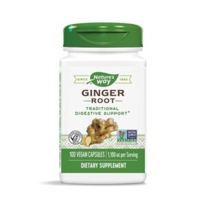 Nature's Way Ginger Корен от Джинджифил при стомашни болки и киселини 550мг 100 капсули