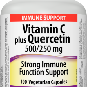 Webber Naturals Витамин С 500 mg+Кверцетин 250 mg Vitamin C plus Quercetin 100 V капсули