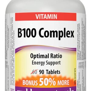 Webber Naturals Vitamin B100 Complex Витамин В Комплекс 90 таблетки