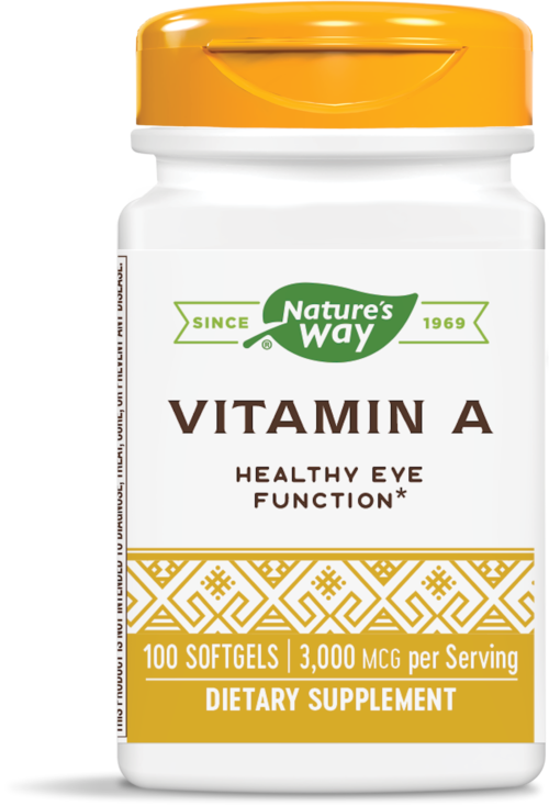 Nature's Way Vitamin A 10000 IU За висок имунитет, здрави очи, кожа и кости 100 софтгел капсули