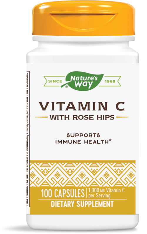 Nature's Way Vitamin C with Rose Hips/ Витамин С 500 mg & Шипка х 100 капсули