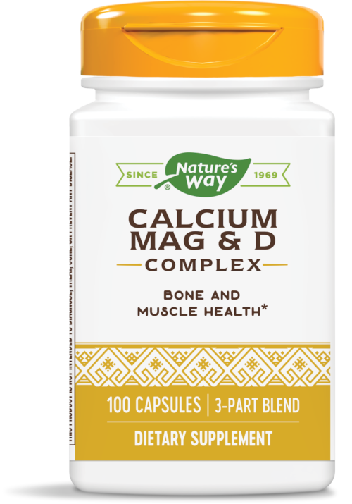 Nature's Way Calcium, Mag & D Калций, Магнезий и Витамин D За здрави стави и кости 100 капсули